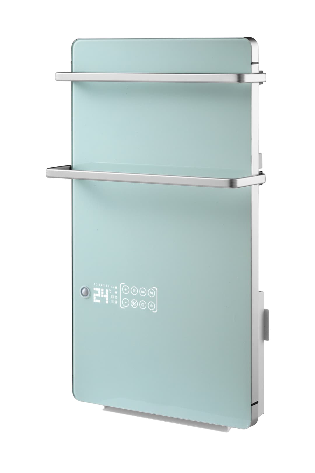 Стъклен отоплител за баня 2000 W бял