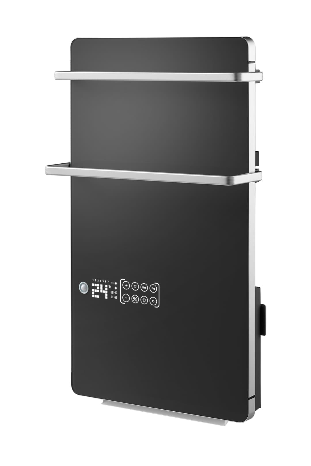Стъклен отоплител за баня 2000 W черен