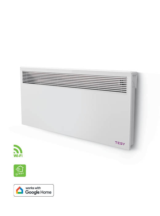 TESY LivEco Cloud AirSafe CN 051 250 EI Cloud AS W — стенен конвектор TESY LivEco Cloud AirSafe 2500 W с Wi-Fi и AirSafe (CN 051 250 EI Cloud AS W), арт. № 305789