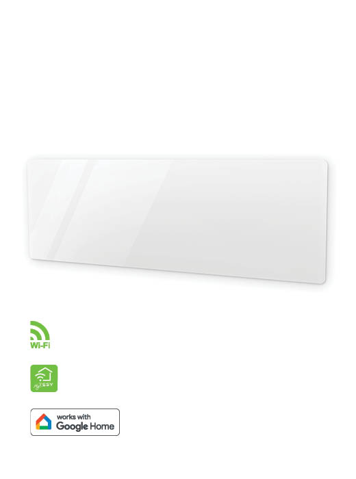 TESY FinEco Glass Cloud AirSafe CN 06 Glass 140 EA Cloud AS W GL — стенен конвектор TESY FinEco Glass Cloud AirSafe 1400 W с Wi-Fi и AirSafe (CN 06 Glass 140 EA Cloud AS W GL), арт. № 306047